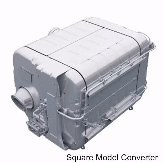 Hochwertiger, direkt passender, quadratischer Konverter, geeignet für das Nachbehandlungssystem von Schwerlastfahrzeugen